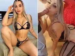 탐욕스러운 입으로 키스하는 섹시한 금발 키아라