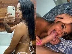 홈 비디오에서 남자 친구의 거시기를 빨고 있는 바네사 차베스