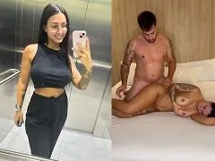블루 메 나우의 가슴이 큰 님펫이 남자 친구의 부자 상사와 섹스하기 위해 선탠을합니다.